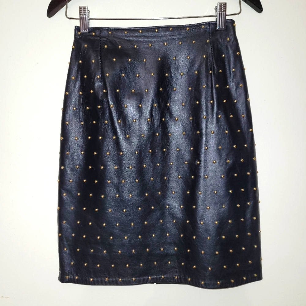 Vintage gold studded skirt